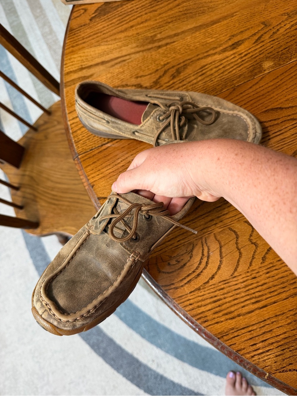 Twisted X Women's Taupe Brown Moccasin Flats